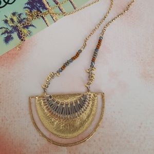Pretty Golden Long Necklace